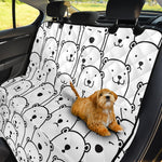 Cute Polar Bear Pattern Print Pet Car Back Seat Cover