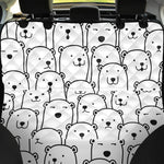 Cute Polar Bear Pattern Print Pet Car Back Seat Cover