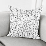 Cute Polar Bear Pattern Print Pillow Cover