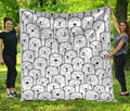 Cute Polar Bear Pattern Print Quilt