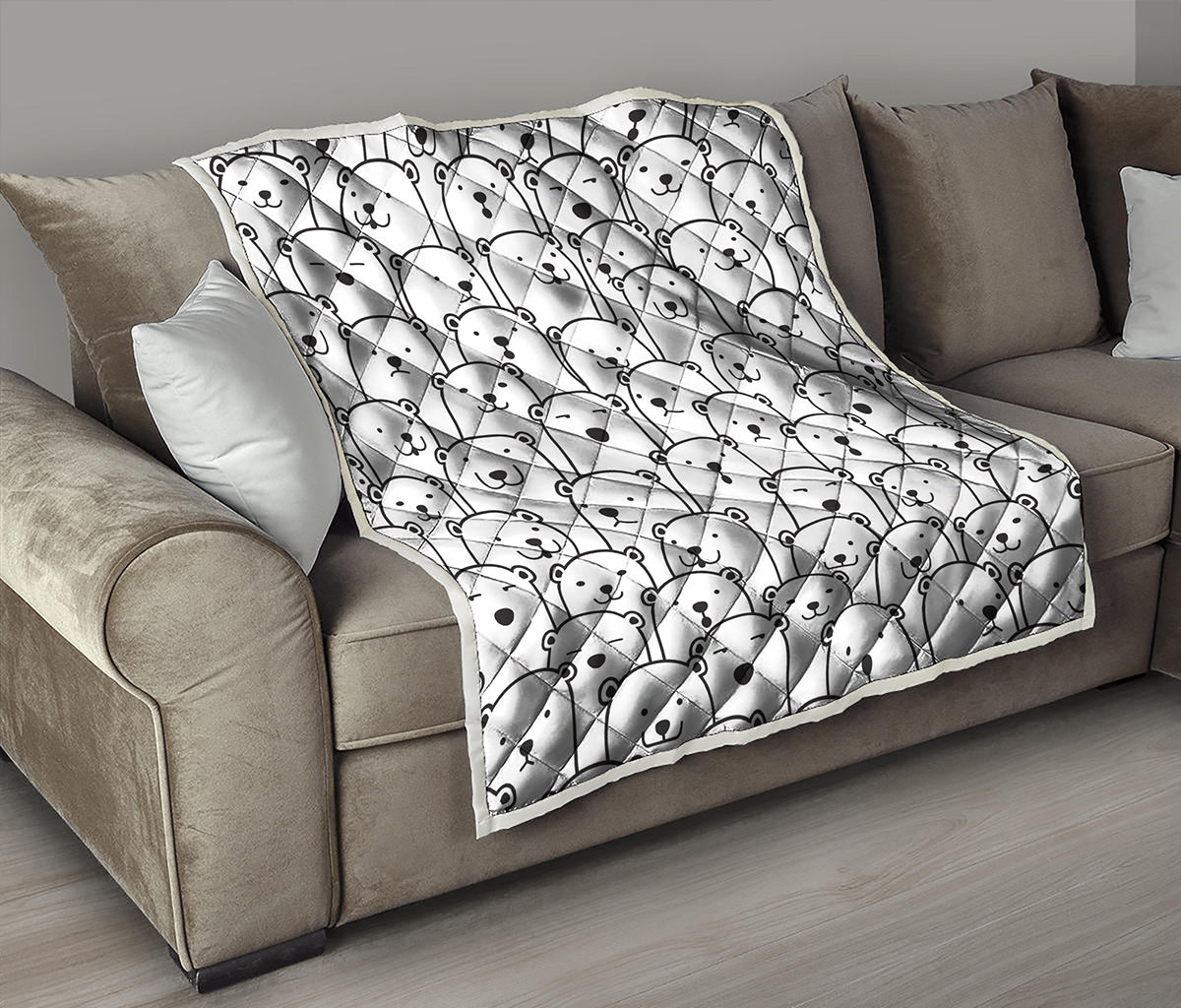 Cute Polar Bear Pattern Print Quilt