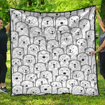 Cute Polar Bear Pattern Print Quilt