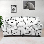 Cute Polar Bear Pattern Print Sofa Cover