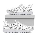 Cute Polar Bear Pattern Print White Running Shoes