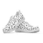 Cute Polar Bear Pattern Print White Sneakers