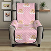 Cute Polka Dot Baby Bear Pattern Print Armchair Protector