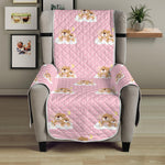 Cute Polka Dot Baby Bear Pattern Print Armchair Protector