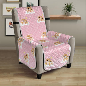 Cute Polka Dot Baby Bear Pattern Print Armchair Protector