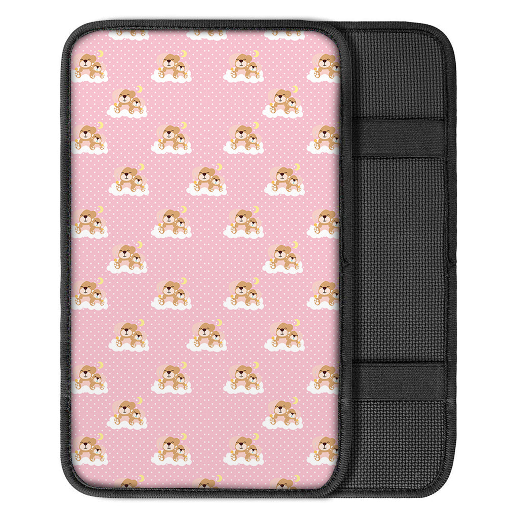 Cute Polka Dot Baby Bear Pattern Print Car Center Console Cover