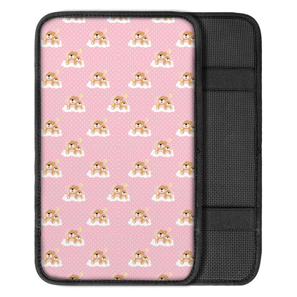 Cute Polka Dot Baby Bear Pattern Print Car Center Console Cover