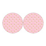 Cute Polka Dot Baby Bear Pattern Print Car Coasters