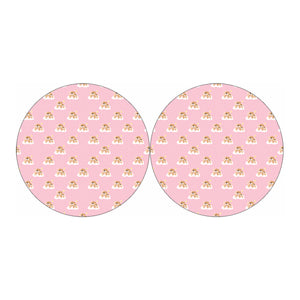 Cute Polka Dot Baby Bear Pattern Print Car Coasters