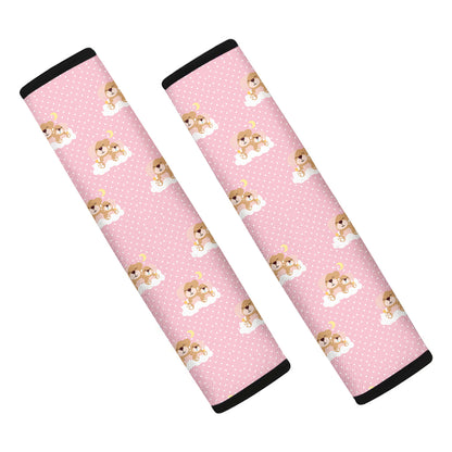 Cute Polka Dot Baby Bear Pattern Print Car Seat Belt Covers