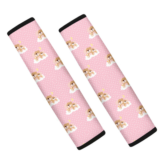 Cute Polka Dot Baby Bear Pattern Print Car Seat Belt Covers