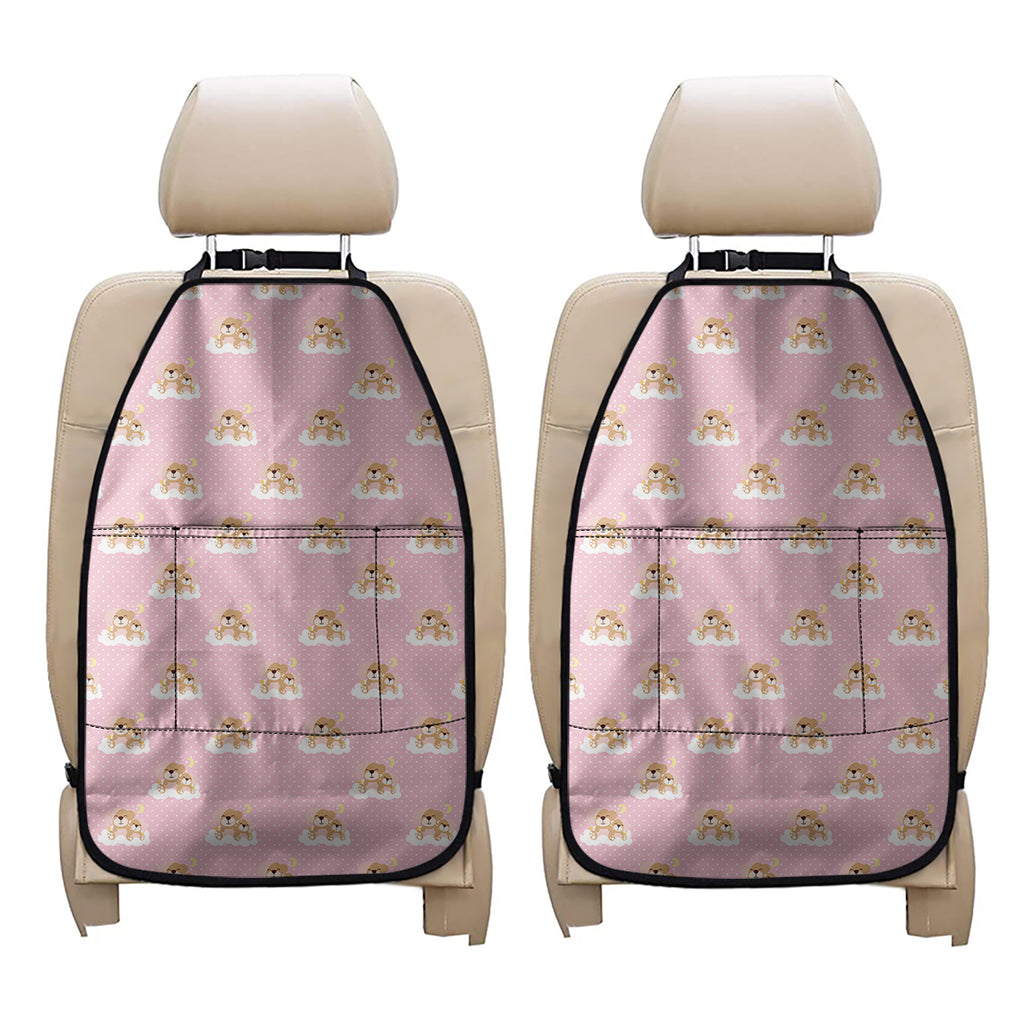 Cute Polka Dot Baby Bear Pattern Print Car Seat Organizers