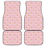 Cute Polka Dot Baby Bear Pattern Print Front and Back Car Floor Mats