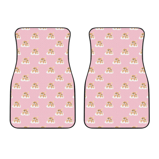 Cute Polka Dot Baby Bear Pattern Print Front Car Floor Mats