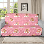 Cute Polka Dot Baby Bear Pattern Print Futon Protector