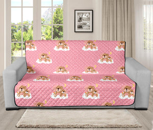 Cute Polka Dot Baby Bear Pattern Print Futon Protector