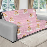 Cute Polka Dot Baby Bear Pattern Print Futon Protector