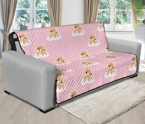 Cute Polka Dot Baby Bear Pattern Print Futon Protector