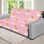 Cute Polka Dot Baby Bear Pattern Print Futon Protector