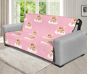 Cute Polka Dot Baby Bear Pattern Print Futon Protector