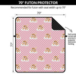 Cute Polka Dot Baby Bear Pattern Print Futon Protector