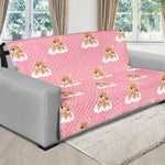 Cute Polka Dot Baby Bear Pattern Print Futon Protector