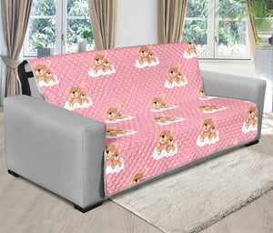 Cute Polka Dot Baby Bear Pattern Print Futon Protector