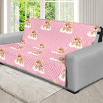 Cute Polka Dot Baby Bear Pattern Print Futon Protector