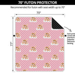 Cute Polka Dot Baby Bear Pattern Print Futon Protector