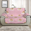 Cute Polka Dot Baby Bear Pattern Print Half Sofa Protector