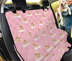 Cute Polka Dot Baby Bear Pattern Print Pet Car Back Seat Cover