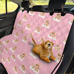 Cute Polka Dot Baby Bear Pattern Print Pet Car Back Seat Cover