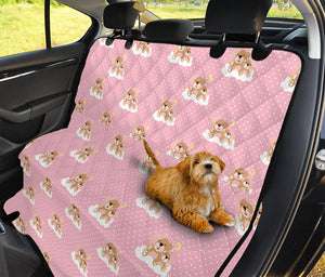 Cute Polka Dot Baby Bear Pattern Print Pet Car Back Seat Cover