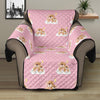 Cute Polka Dot Baby Bear Pattern Print Recliner Protector