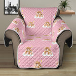 Cute Polka Dot Baby Bear Pattern Print Recliner Protector