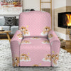 Cute Polka Dot Baby Bear Pattern Print Recliner Slipcover