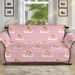 Cute Polka Dot Baby Bear Pattern Print Sofa Protector