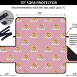 Cute Polka Dot Baby Bear Pattern Print Sofa Protector