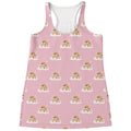 Cute Polka Dot Baby Bear Pattern Print Women's Racerback Tank Top