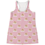 Cute Polka Dot Baby Bear Pattern Print Women's Racerback Tank Top