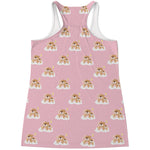 Cute Polka Dot Baby Bear Pattern Print Women's Racerback Tank Top