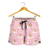 Cute Polka Dot Baby Bear Pattern Print Women's Shorts