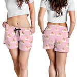 Cute Polka Dot Baby Bear Pattern Print Women's Shorts