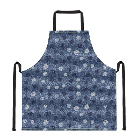Cute Polka Dot Denim Jeans Pattern Print Apron