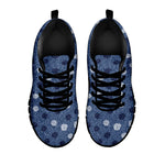 Cute Polka Dot Denim Jeans Pattern Print Black Sneakers