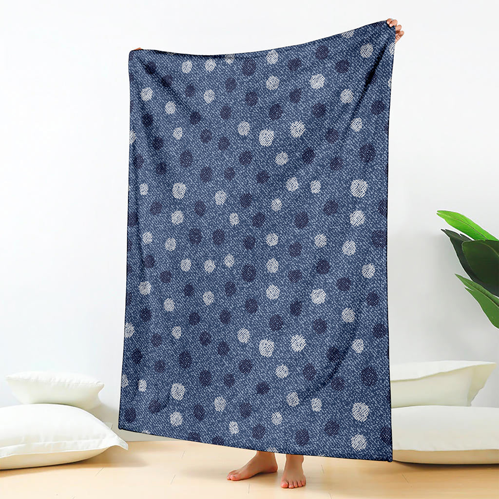 Cute Polka Dot Denim Jeans Pattern Print Blanket