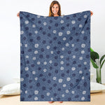 Cute Polka Dot Denim Jeans Pattern Print Blanket